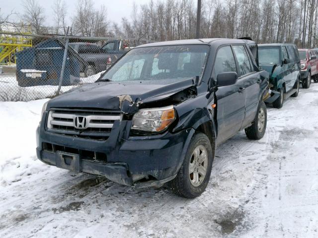 2HKYF18196H533769 - 2006 HONDA PILOT LX BLACK photo 2