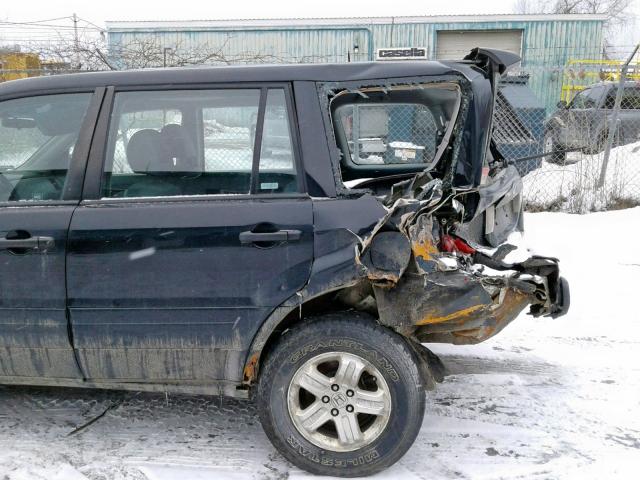 2HKYF18196H533769 - 2006 HONDA PILOT LX BLACK photo 9