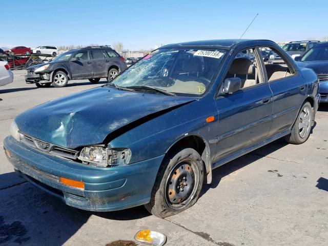 JF1GC6357SH514244 - 1995 SUBARU IMPREZA L GREEN photo 2