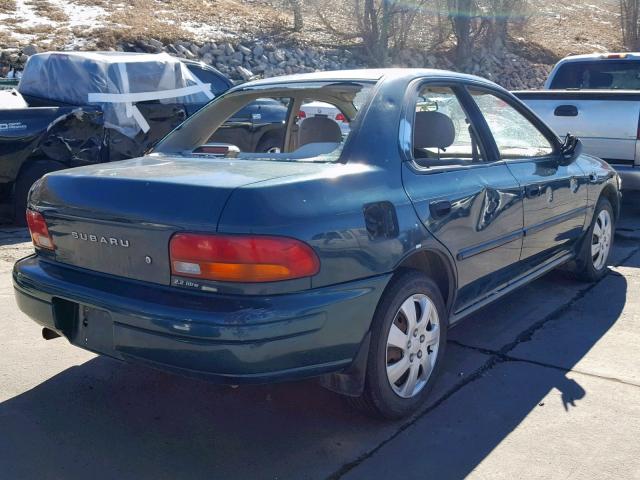 JF1GC6357SH514244 - 1995 SUBARU IMPREZA L GREEN photo 4