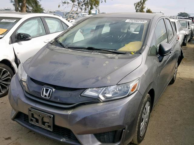 3HGGK5H53FM772652 - 2015 HONDA FIT LX GRAY photo 2