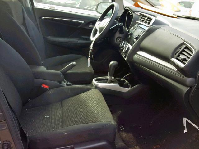 3HGGK5H53FM772652 - 2015 HONDA FIT LX GRAY photo 5