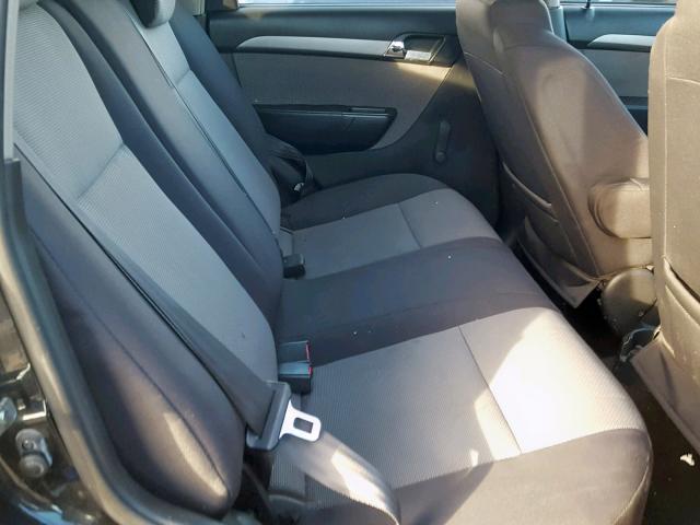 KL1TD66E59B636610 - 2009 CHEVROLET AVEO LS BLACK photo 6