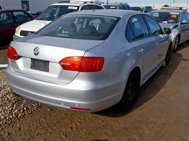 3VW2K7AJ7CM308610 - 2012 VOLKSWAGEN JETTA BASE SILVER photo 4