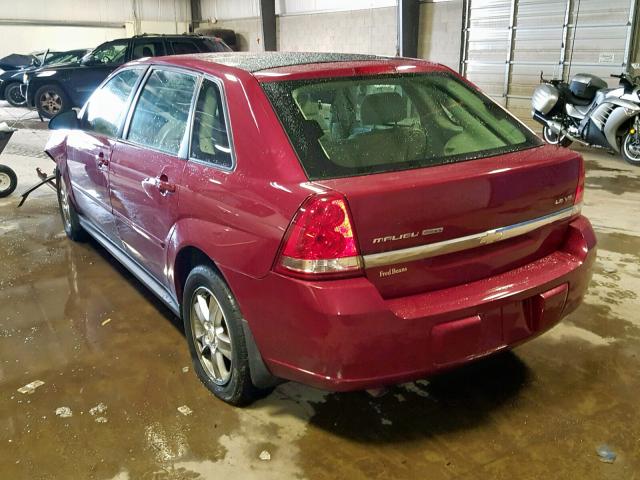 1G1ZT64865F147695 - 2005 CHEVROLET MALIBU MAX მუქწითელი ფოტო 3