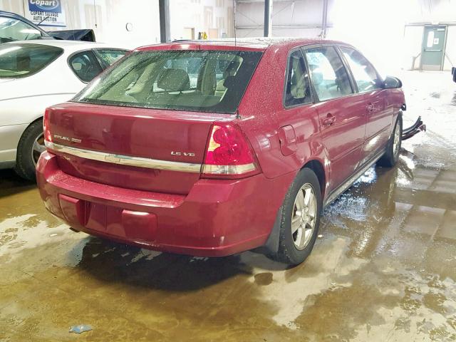 1G1ZT64865F147695 - 2005 CHEVROLET MALIBU MAX მუქწითელი ფოტო 4