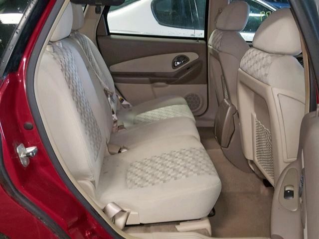 1G1ZT64865F147695 - 2005 CHEVROLET MALIBU MAX მუქწითელი ფოტო 6