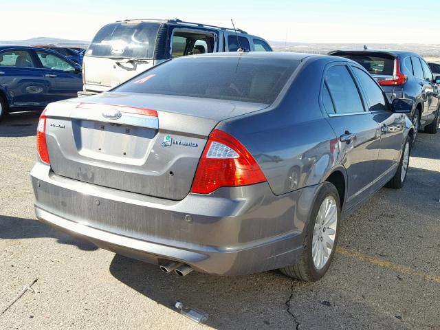 3FADP0L32BR166161 - 2011 FORD FUSION HYB GRAY photo 4