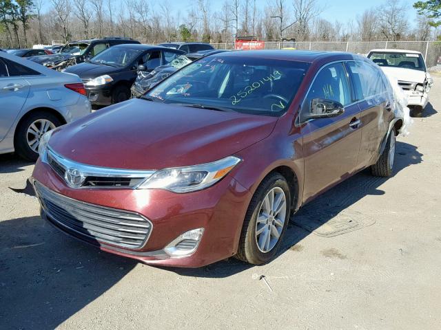 4T1BK1EB4DU054463 - 2013 TOYOTA AVALON BAS BURGUNDY photo 2