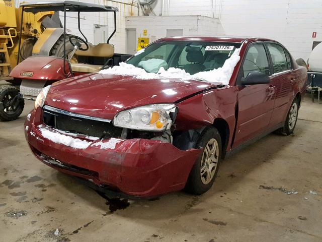 1G1ZS58F67F250818 - 2007 CHEVROLET MALIBU LS RED photo 2