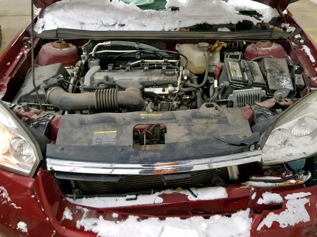 1G1ZS58F67F250818 - 2007 CHEVROLET MALIBU LS RED photo 7