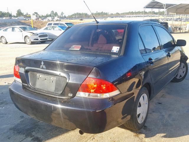 JA3AJ26E35U041592 - 2005 MITSUBISHI LANCER ES BLACK photo 4