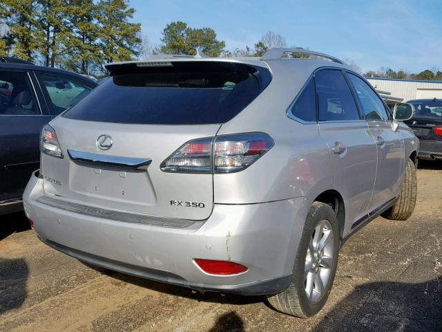 2T2ZK1BA4AC008361 - 2010 LEXUS RX 350 SILVER photo 4