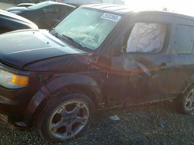 5J6YH18918L015406 - 2008 HONDA ELEMENT SC PURPLE photo 9