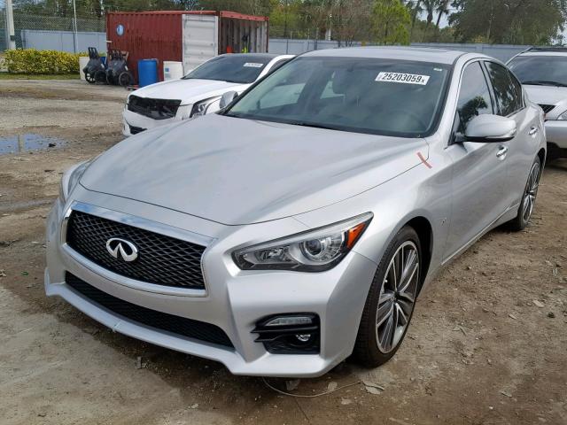 JN1BV7AP8FM338779 - 2015 INFINITI Q50 BASE SILVER photo 2