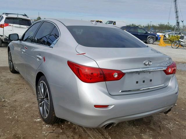 JN1BV7AP8FM338779 - 2015 INFINITI Q50 BASE SILVER photo 3