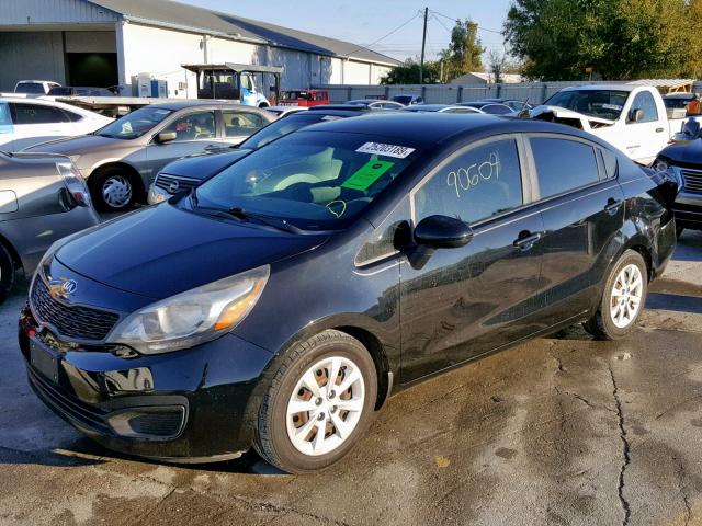 KNADM4A34D6308181 - 2013 KIA RIO LX BLACK photo 2