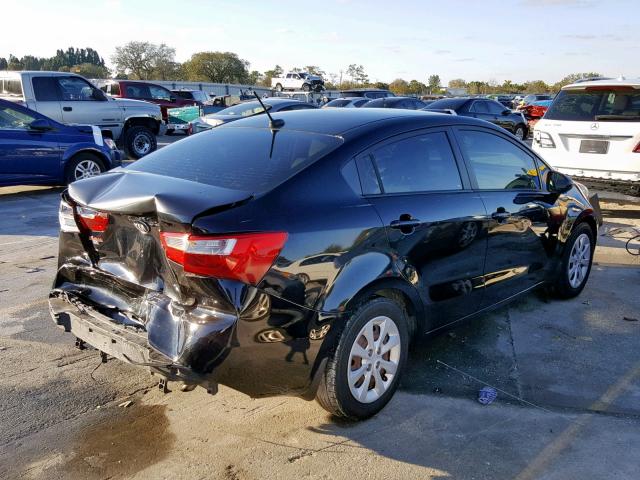 KNADM4A34D6308181 - 2013 KIA RIO LX BLACK photo 4