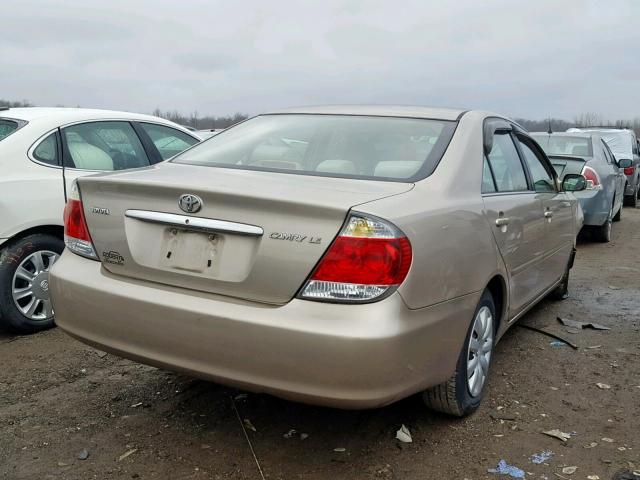 4T1BE30K85U514414 - 2005 TOYOTA CAMRY LE GOLD photo 4