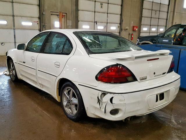 1G2NW52E41C268631 - 2001 PONTIAC GRAND AM G WHITE photo 3