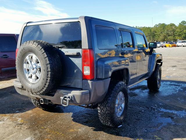 5GTDN136968295076 - 2006 HUMMER H3 GRAY photo 4