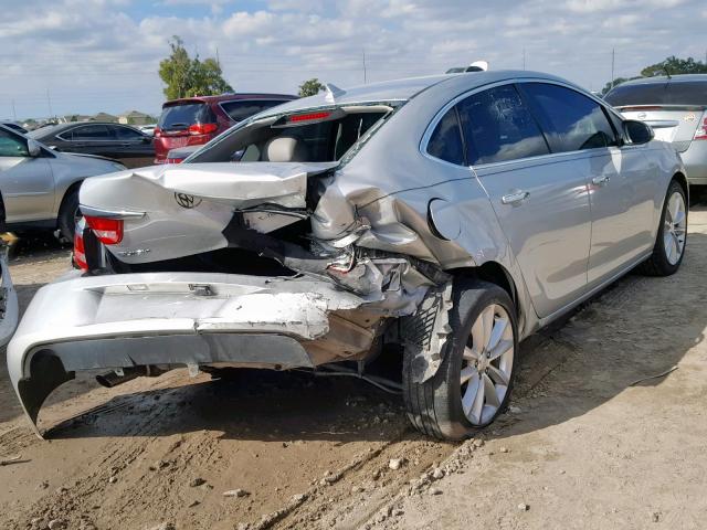 1G4PP5SK3C4182551 - 2012 BUICK VERANO SILVER photo 4