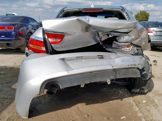 1G4PP5SK3C4182551 - 2012 BUICK VERANO SILVER photo 9