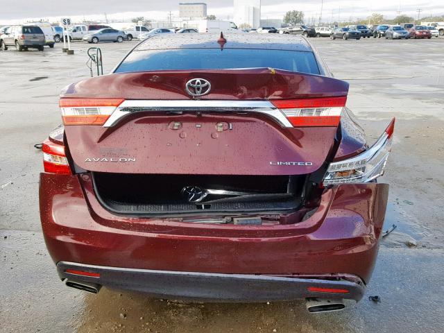 4T1BK1EBXDU026635 - 2013 TOYOTA AVALON BAS MAROON photo 9