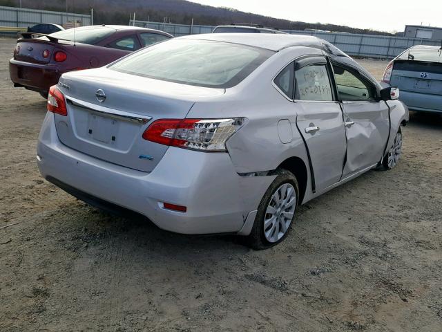 3N1AB7AP4DL773049 - 2013 NISSAN SENTRA SILVER photo 4