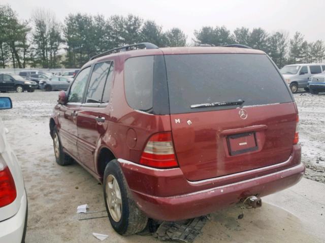 4JGAB54E0YA181166 - 2000 MERCEDES-BENZ ML 320 RED photo 3