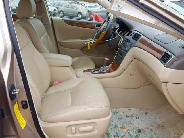 JTHBA30G655139160 - 2005 LEXUS ES330 GOLD photo 5