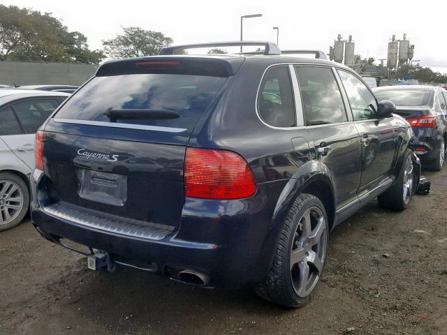 WP1AB29P84LA64770 - 2004 PORSCHE CAYENNE S BLACK photo 4