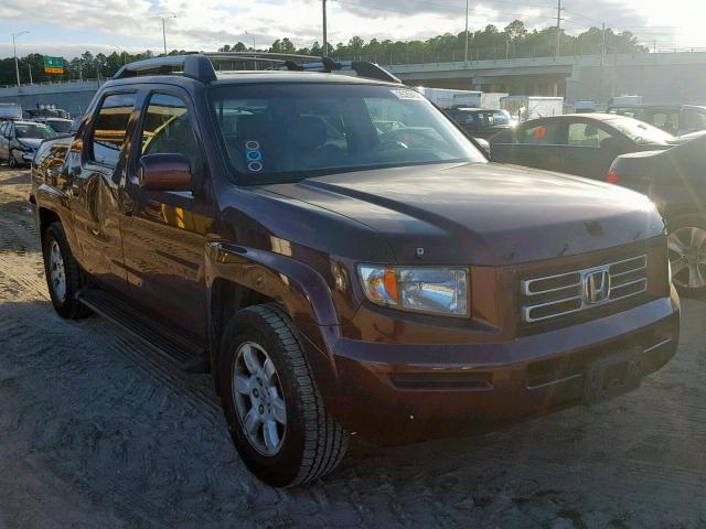 2HJYK16597H521516 - 2007 HONDA RIDGELINE MAROON photo 1