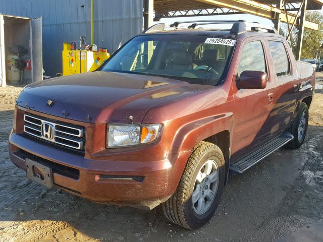 2HJYK16597H521516 - 2007 HONDA RIDGELINE MAROON photo 2