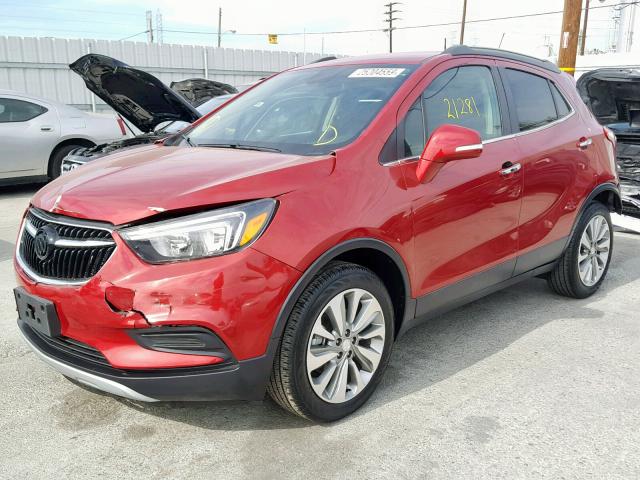 KL4CJASBXHB090587 - 2017 BUICK ENCORE PRE RED photo 2