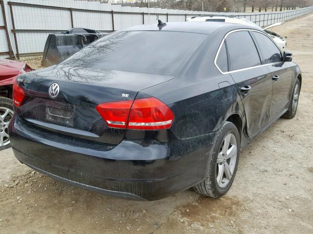 1VWBH7A39DC114180 - 2013 VOLKSWAGEN PASSAT SE BLACK photo 4