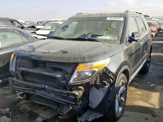 1FM5K7F92DGB34614 - 2013 FORD EXPLORER L BLACK photo 2