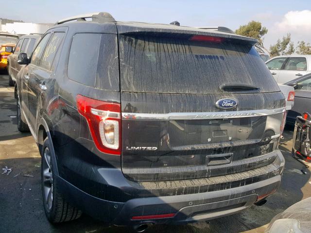 1FM5K7F92DGB34614 - 2013 FORD EXPLORER L BLACK photo 3