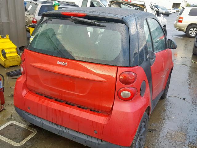 WMEEJ31X59K238977 - 2009 SMART FORTWO PUR RED photo 4