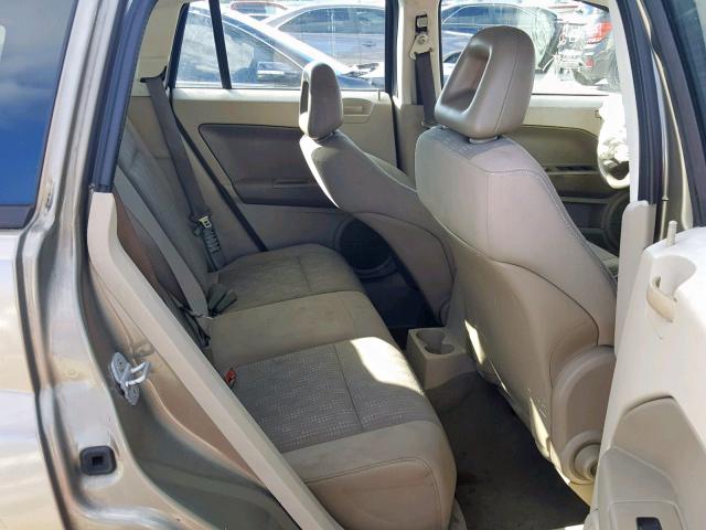 1B3HB48B37D239606 - 2007 DODGE CALIBER SX TAN photo 6