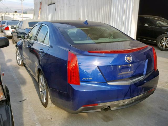 1G6AA5RA2E0103165 - 2014 CADILLAC ATS BLUE photo 3