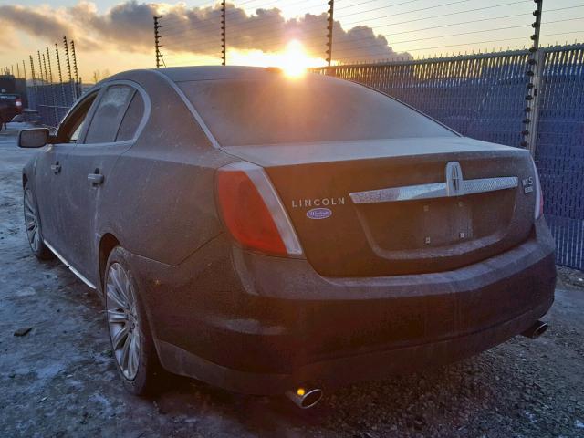 1LNHM94R69G610151 - 2009 LINCOLN MKS BLACK photo 3