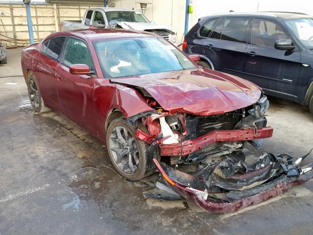 2C3CDXHG1HH642878 - 2017 DODGE CHARGER SX MAROON photo 1