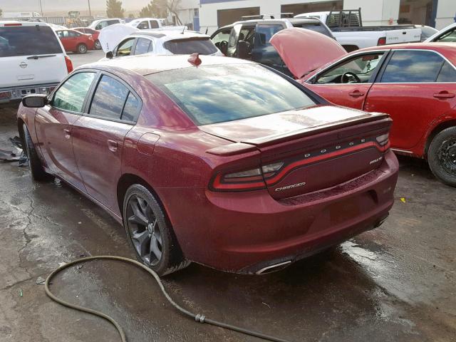 2C3CDXHG1HH642878 - 2017 DODGE CHARGER SX MAROON photo 3