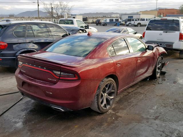 2C3CDXHG1HH642878 - 2017 DODGE CHARGER SX MAROON photo 4