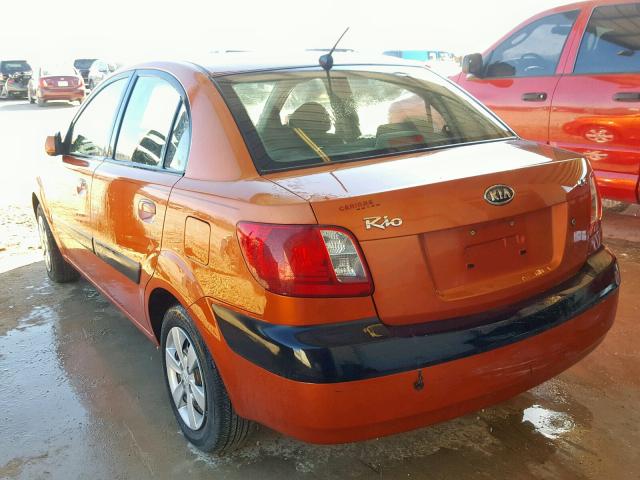 KNADE123886355021 - 2008 KIA RIO BASE ORANGE photo 3