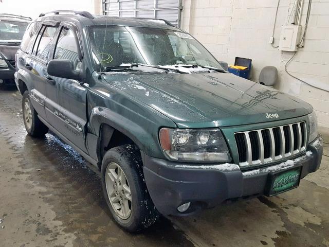 1J4GW48SX4C294709 - 2004 JEEP GRAND CHER GREEN photo 1