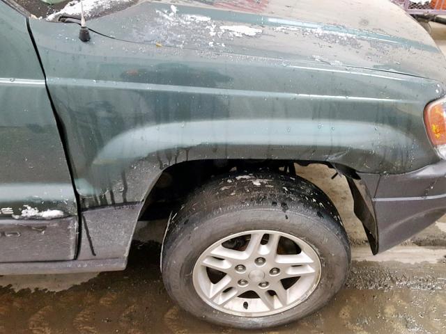 1J4GW48SX4C294709 - 2004 JEEP GRAND CHER GREEN photo 9