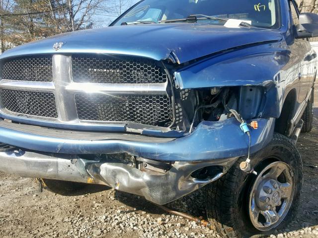 3D7KU28643G788921 - 2003 DODGE RAM 2500 S BLUE photo 9