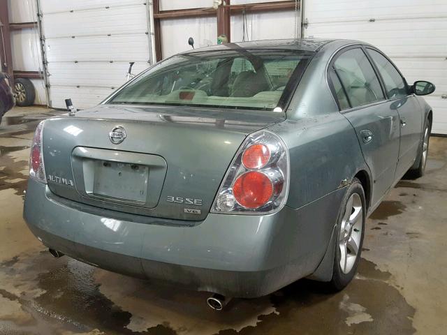 1N4BL11E45C311734 - 2005 NISSAN ALTIMA SE GREEN photo 4